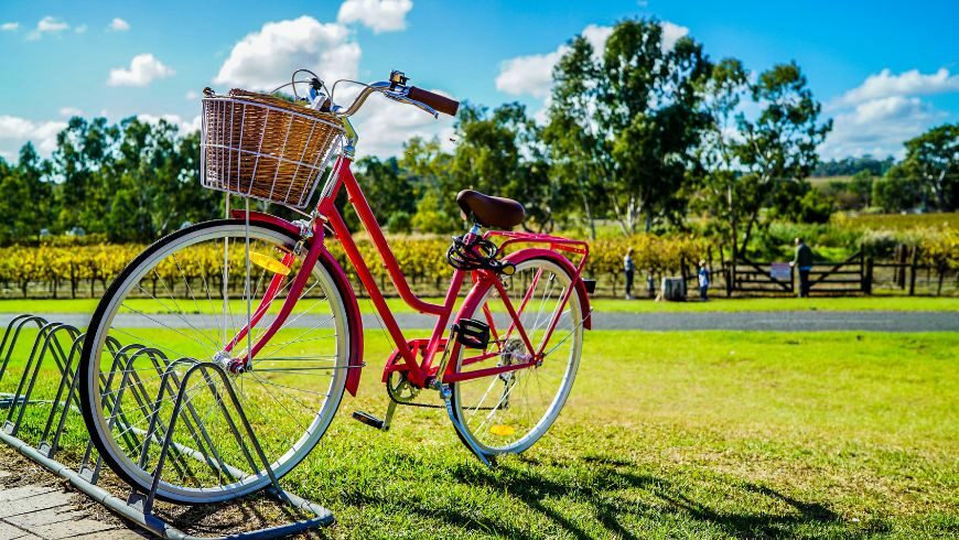 with a bicycle finding a parking space it's easy